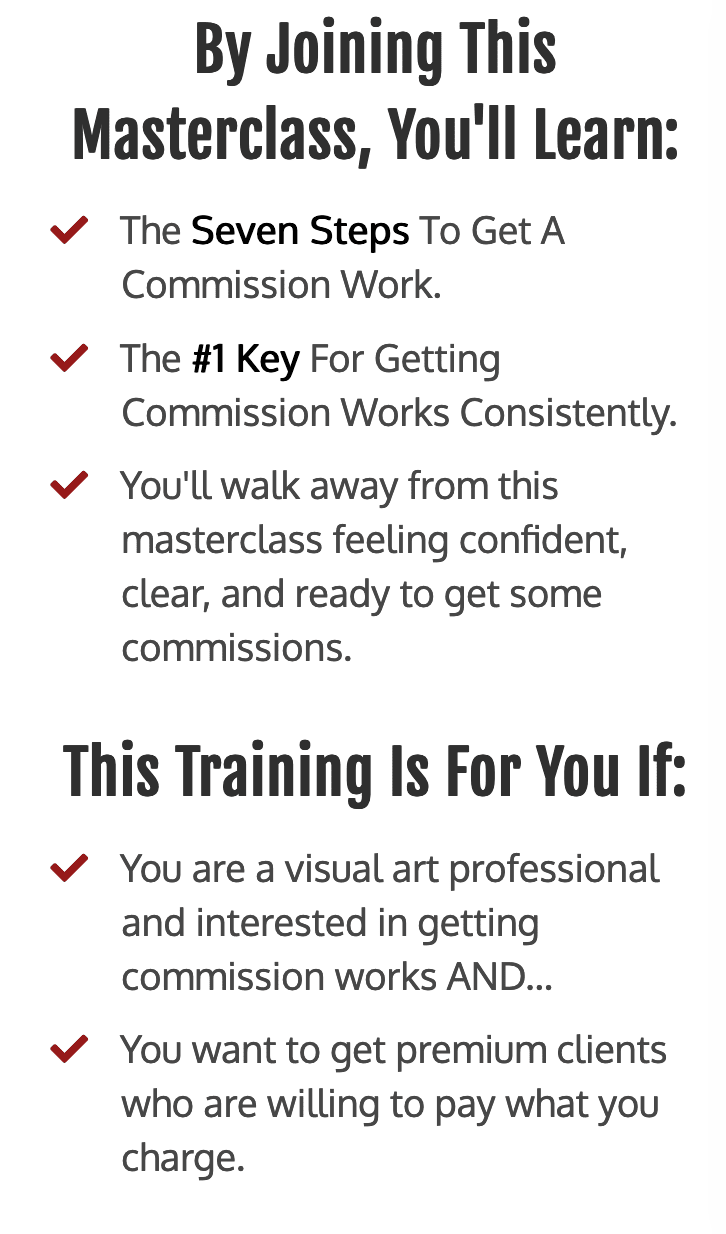 THE SEVEN STEPS TO GET A COMMISSION WORK